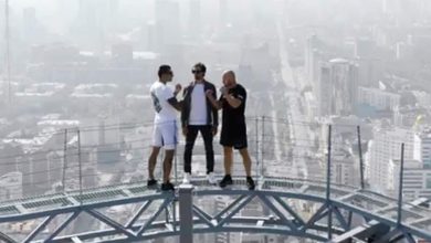 Фото - Бойцы Шлеменко и Илич встретились на крыше небоскреба перед турниром
