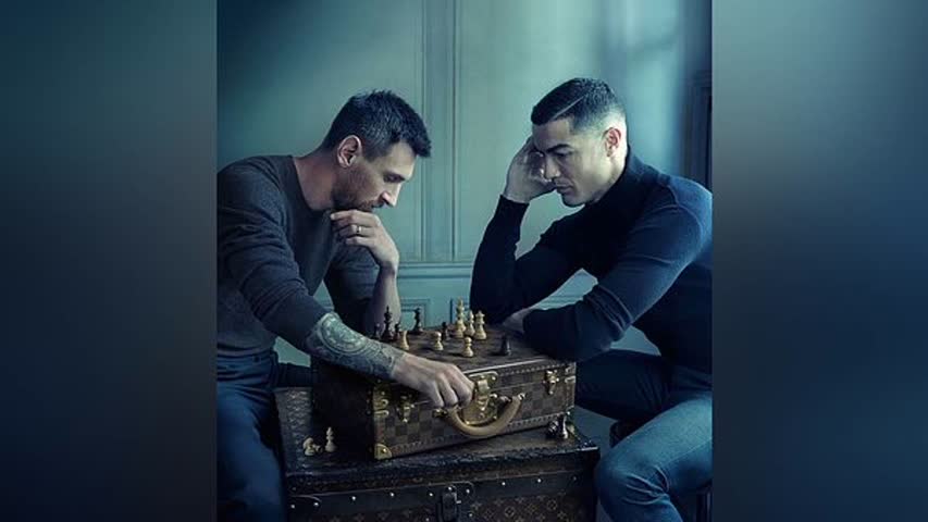 Фото - Фото Месси и Роналду за шахматной доской смонтировали